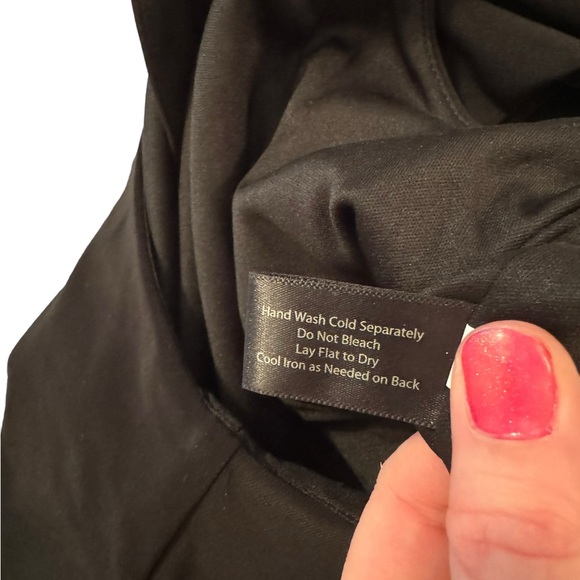 Women’s Boston Proper Black Jumpsuit With Attached Cape/Flutter Top With Sequins - Picture 13 of 14